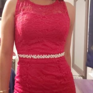 Long Red Party Dress